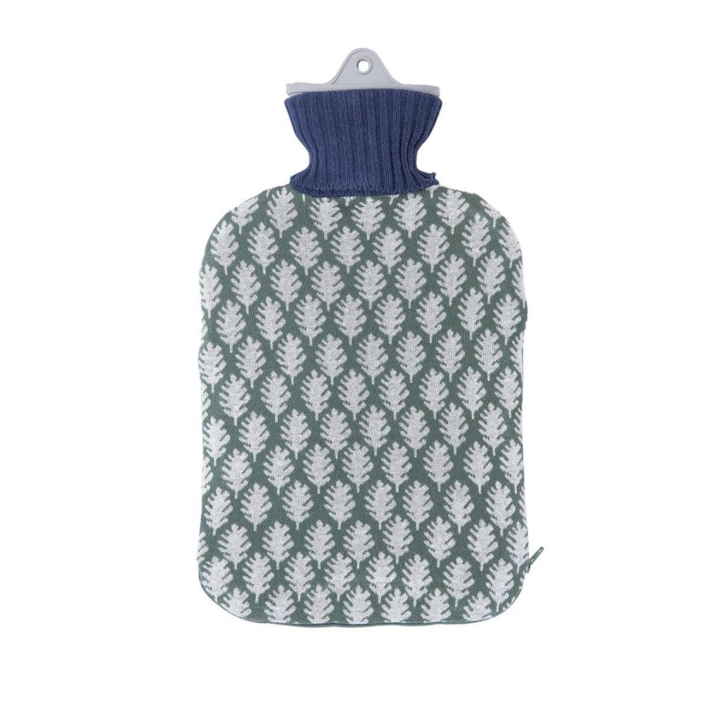 Oak Leaf Hot Water Bottle by Joules in Green